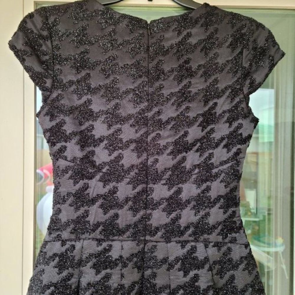 Ted Baker 'Caley' Sparkle‎ Jacquard Houndstooth Fit & Flare Dress - Picture 6 of 9
